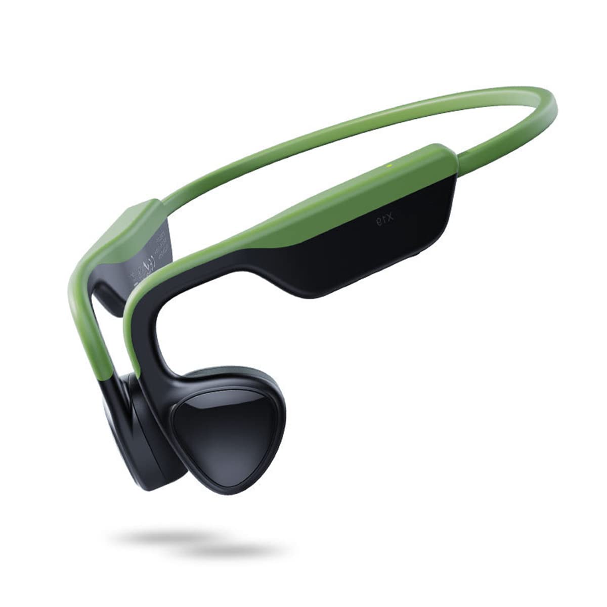 Bezprzewodowe słuchawki sportowe Bluetooth 5.0, przewodzenie kostne / otwarte douszne, bezprzewodowe słuchawki z redukcją szumów, słuchawki stereo do biegania, jazdy na rowerze, fitnessu, jazdy, wędrówek, magnetyczne ładowanie, zielone