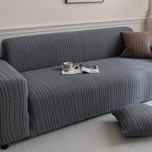 Housse de canapé extensible 3 places noir | Revêtement antidérapant - 2