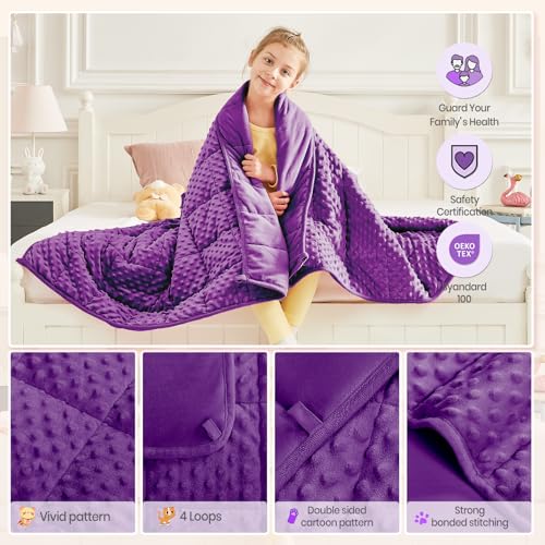 Couverture lestée violette de 0,9 kg pour une relaxation ciblée - 6