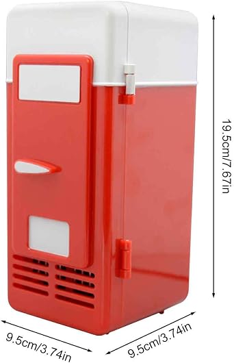 Small Fridge, Tiny Fridge For Bedrooms, USB Fridges Cooler, Beverage Drink Cans Cooler/Warmer Refrigerator, For Car, Travel, Drinks,Fruit, Food