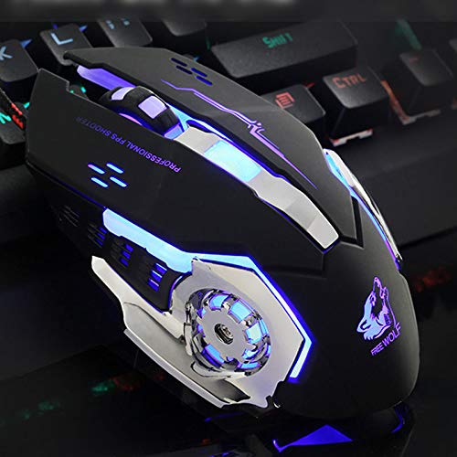 AKDSteel Ergonomic Pro Wired LED Light 4000DPI Optical USB Gamer Gaming Mouse Black for Phone Accessories