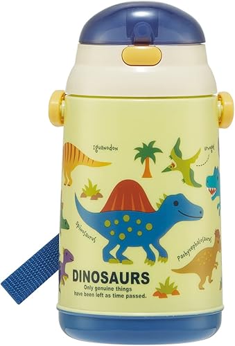 Miniatura 10 de Skater SDPC4P-A Stainless Steel Water Bottle with Straw, One Push Type, 11.8 fl oz (350 ml), Dinosaurus Picture