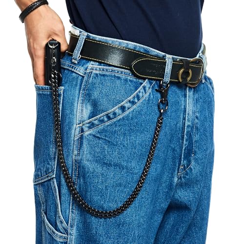 Image of newtro Wallet Chain Men Women Boy Girl, Biker Motorcycle Pants Jean Punk Long Key Chain Black Gold Silver 26 Types