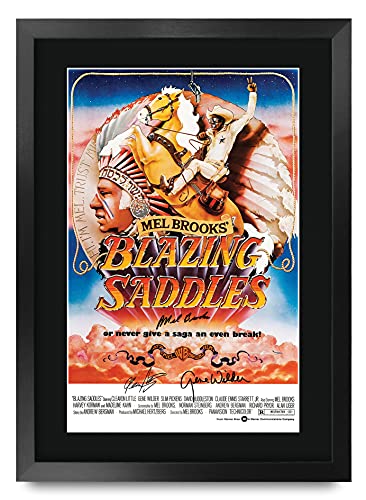 Photo Autographe Blazing Saddles Encadrée A3 | Cadeau Idéal pour Fan de Cinéma