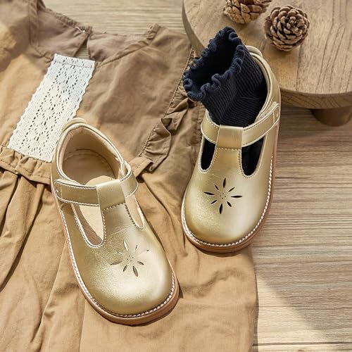 Image of Flaryzone Toddler Little Girl Mary Jane School Uniform Oxfords Flat Dress Shoes