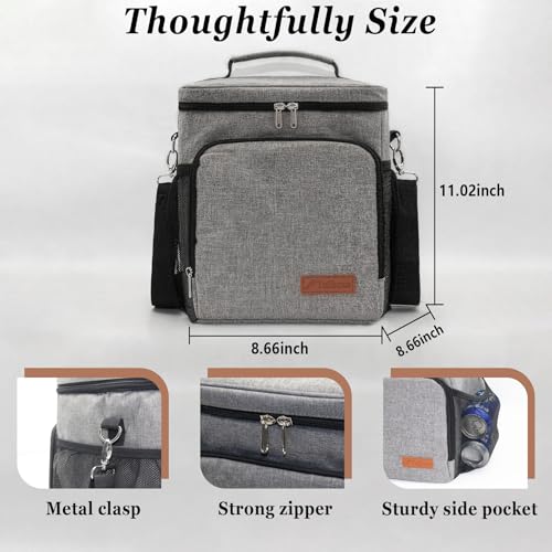 14L 18-Can Tuercao Collapsible Soft Cooler Bag w/ Shoulder Strap (Grey or Red) - image 3