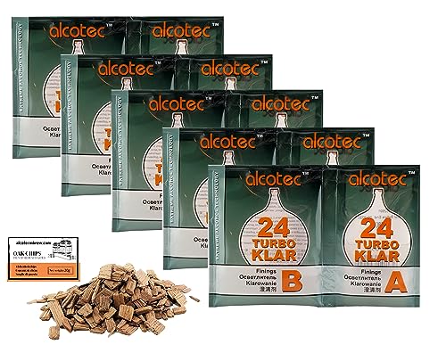 5 x Alcotec Turbo Klar 24 - Chiarificazione del mosto e vino, Turboklar, Prodotti Enologici