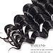 RECOOL 10A Brazilian Hair Loose Deep Wave Bundles with Closure Real Hair 100% Human Hair Extensions Natural Color Ocean Wavy Hair Extensions(12 14 16+10)