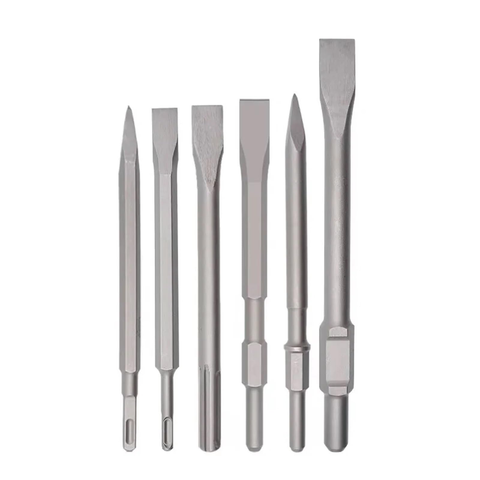 Cinceles SDS/Plus 1 Pieza SDS/MAX 250 mm Martillo eléctrico Punta ranuradora Cincel Plano Rompe hormigón Ladrillo Perforación de Pared(9 Hexagon 25x380)