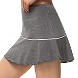 TAKIYA Women's High Waisted Athletic Tennis Skirt Skorts Golf Running Pleated Skirts with Pockets...