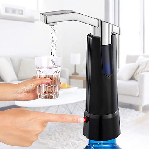 Miniatura 6 de YUEWO 2 bombas de agua universales de carga USB portátil automático de agua potable dispensador de bomba (se adapta a la mayoría de botellas de 2-56