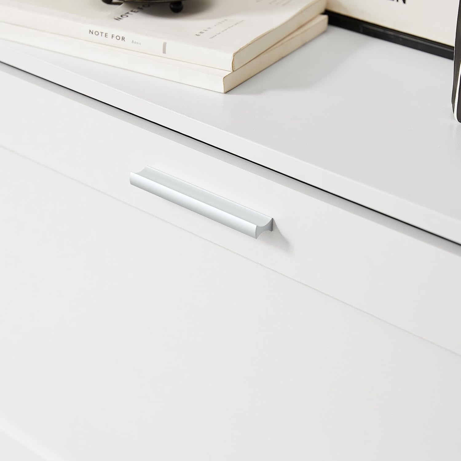 Hestiamo Shoe Cabinet for Entryway, 2-Tier Flip Drawer Shoe Storage Cabinet with Dividers, Shoe Organizer for Small Spaces, Narrow Shoe Rack, Slim Shoe Rack Freestanding, White, HUS-FSR137