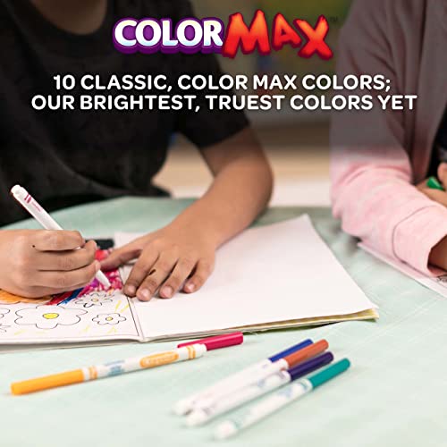 Crayola Ultra Clean Washable Markers - 12 Pack (10ct), Bulk Fine Line Markers for Classrooms, Kids, Nontoxic - image 5