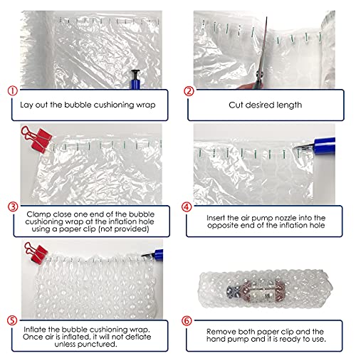 Innovative Haus 16 Inch X 72 Feet Inflatable Bubble Cushioning Wrap Roll With Free Pump For Heavy Duty Packing And Shipping Packaging Supplies. Large Air Pillow Cushion As Wine Bottle Protector #TOP5