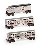 Cal Train F-40 Engine 3pc.Set - Wooden Toy Train by Whittle Shortline Railroad