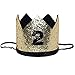 Maticr Shiny 2nd Birthday Crown Baby Boy Prince Headband Party Supplies (Large Gold Black 2)