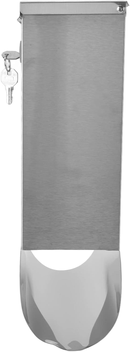 Yosoo Locking Mailbox Secure Mailbox Key Lock Stainless Steel Wall Mount with Narrow Slot for Letters Newspapers Outdoor Use