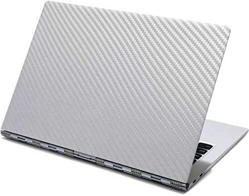 Skinit Decal Laptop Skin Compatible with Yoga 910 2-in-1 14in Touch-Screen - Originally Designed White Carbon Fiber Design