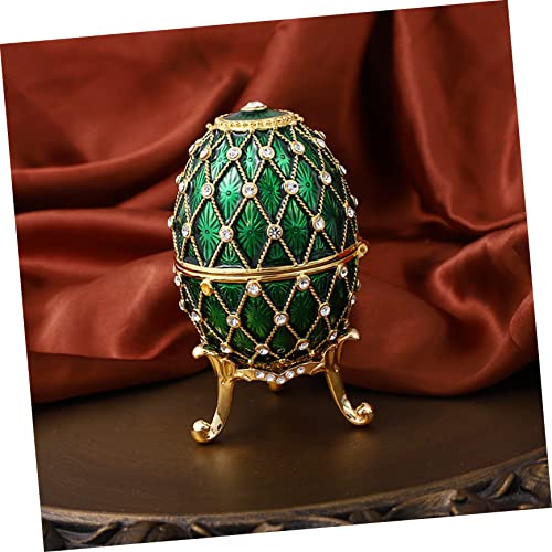 Boîte à bijoux œuf émaillée décorative pour sublimer votre coiffeuse rétro - 7