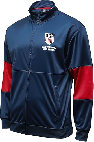 Miniatura 12 de Icon Sports Chaqueta de Entrenamiento con Licencia Oficial de la Federación de Fútbol de EE. UU. - Unisex Adulto