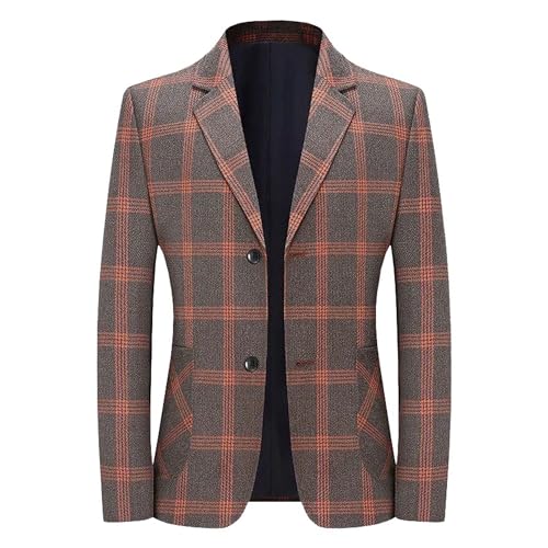 Men's Plaid Blazer Casual Sports Coat Slim Fit Plaid Blazer Two Button Blazer2
