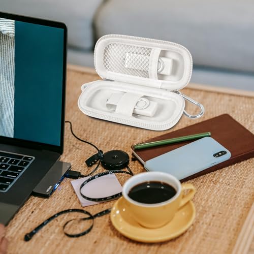 Image of USB Flash Drive Case, SD Card Holder Compatible with Thumb Drive, Memory Cards, SDXC SDHC Storage Bag, Electronic Accessories Organizer for SanDisk for Samsung for Inland (White)