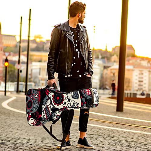 Housse de guitare colorée en tissu Oxford imperméable avec motif de crâne et fleurs avec bandoulière réglable - Les Beatles, Paul McCartney, John Lennon, RIngo Starr, George Harrison Housse de guitare colorée en tissu Oxford imperméable avec motif de crâne et fleurs avec bandoulière réglable – Image 7
