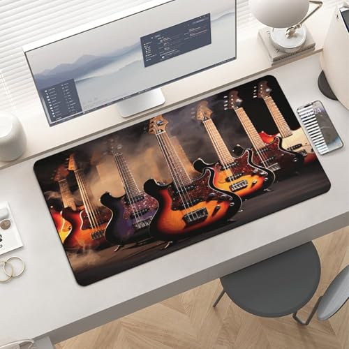 Cool Electric Guitar Desk Pad grande goma negro miniatura 6