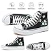 hash bubbie Unisex Fashion High top Sneakers Womens Classic High Tops Canvas Shoes Casual Tennis Shoes for Men(Black Flower,US7.5W/US5.5M)