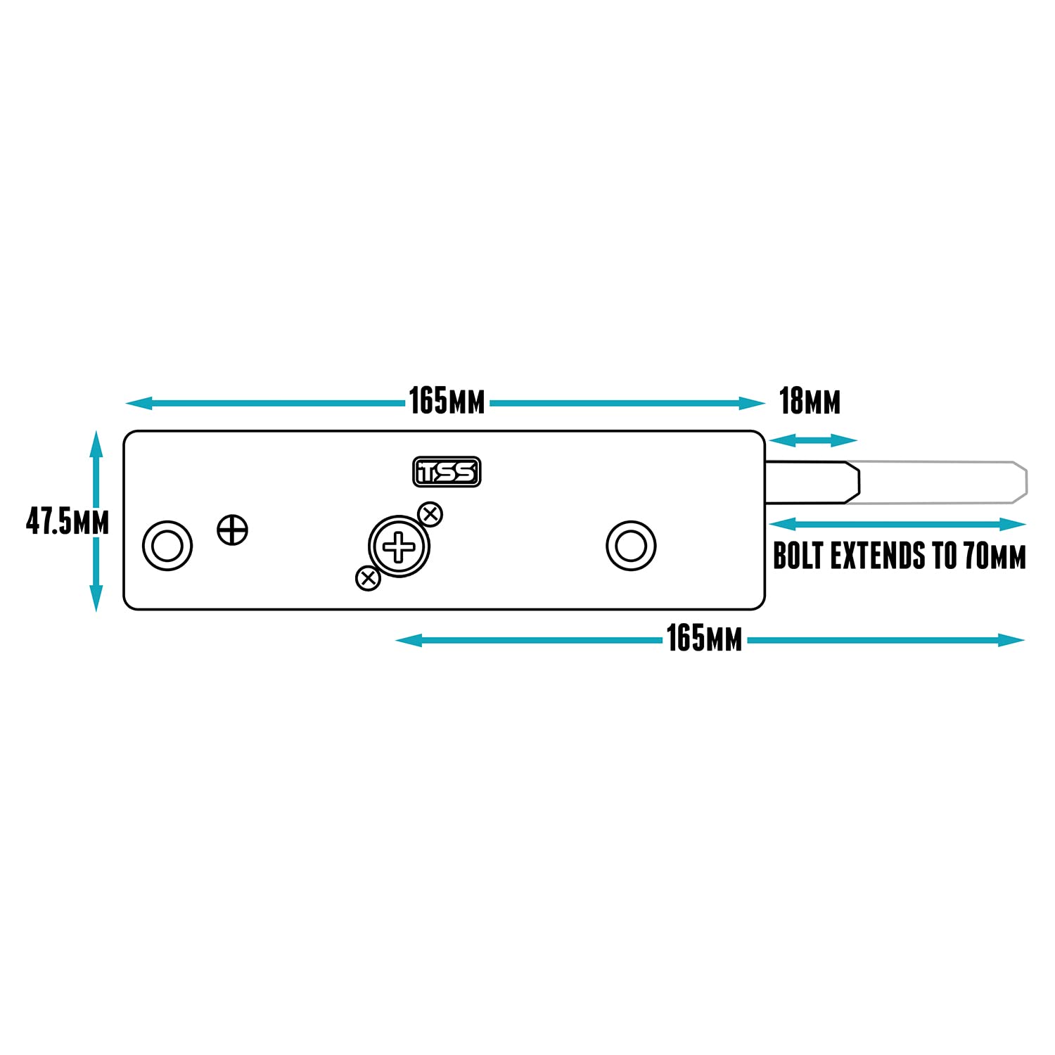 UK Security Supplies - Coppia di serrature per porte da garage con 3 chiavi e fissaggi, coppia di bulloni per porte di garage di sicurezza robuste, adatte per porte da garage in legno o metallo