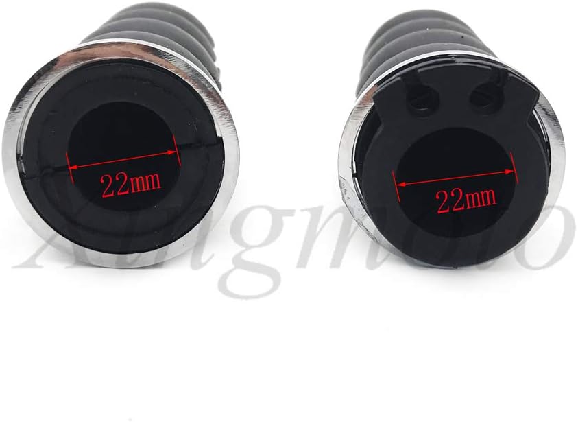 Spike 7/8" 22mm Handlebar Grips w/Contoured Throttle Boss for Universal Motorcycle