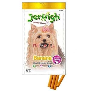 Jerhigh Dog Treats, Banana, 70 g (Pack of 10)
