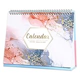 Desk Calendar 2026-2027 - 18 Months Desk Calendar 2026-2027, July 2026 - December 2027, 9.8'' x 8.3'', Standing Flip Desktop Calendars with 4 More Months Reference Calendars