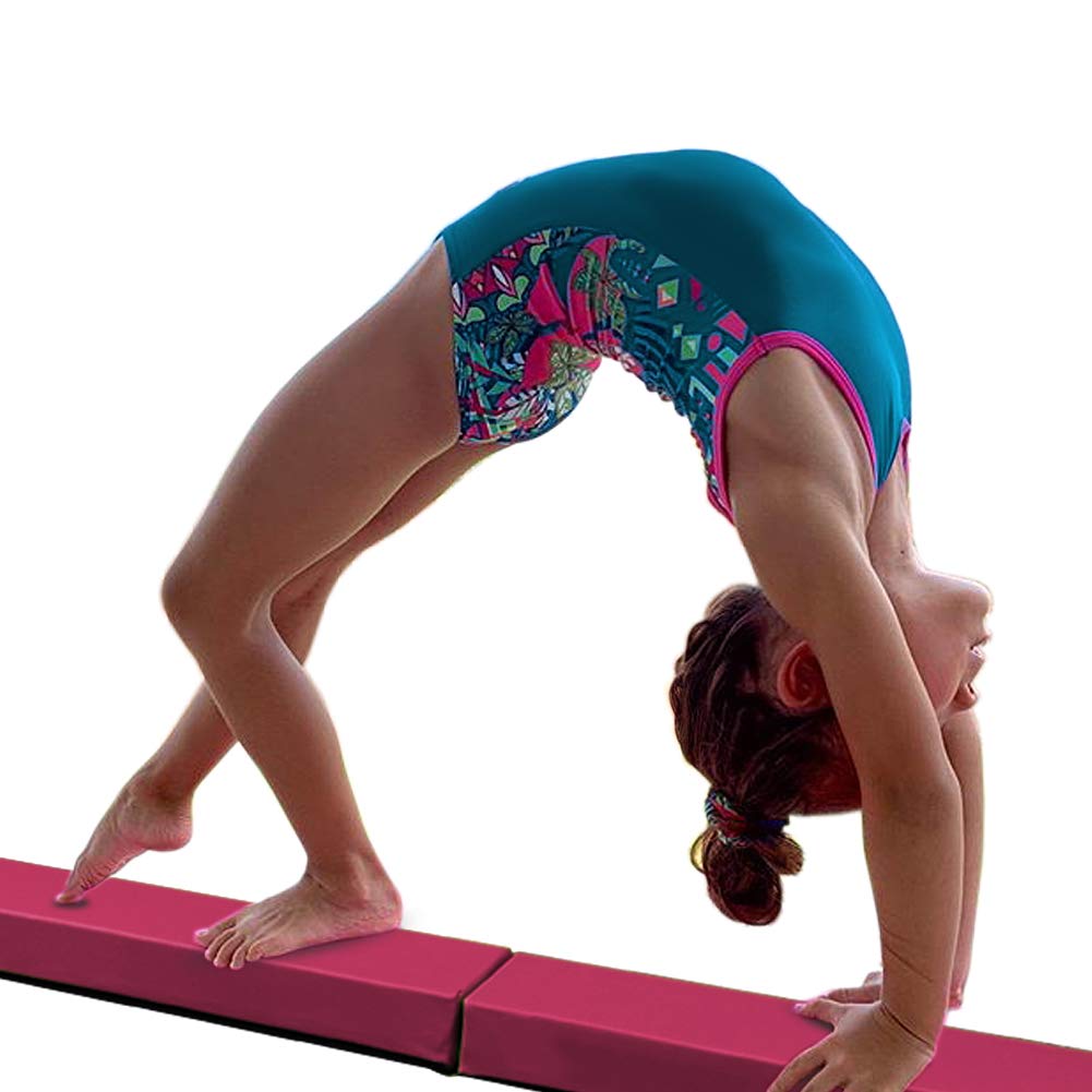 HomeSun Poutre d'Équilibre Pliable 240 cm - Gymnastique, Exercice, Fitness, Entraînement pour la Maison