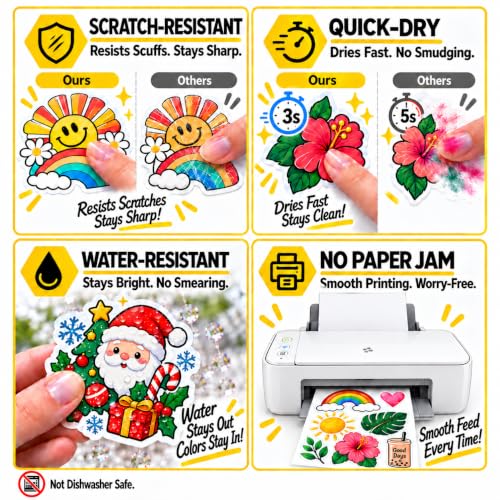 Printable Vinyl Sticker Paper for Inkjet Printer - image 3