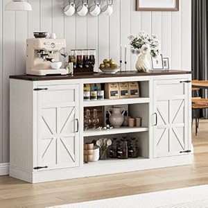 Xvd66farmhousecoffeebarcabinetwithchargingstationsideboardbuffetcabinetwithlargestoragewoodbuffetstoragecabinetwithadjustableshelvesforkitchenlivingroomrusticwhite Urban Country Home Decor Xvd 66 farmhouse coffee bar cabinet with charging station sideboard buffet cabinet with large storage wood buffet storage cabinet with adjustable shelves for kitchen living room rustic white urban country home decor