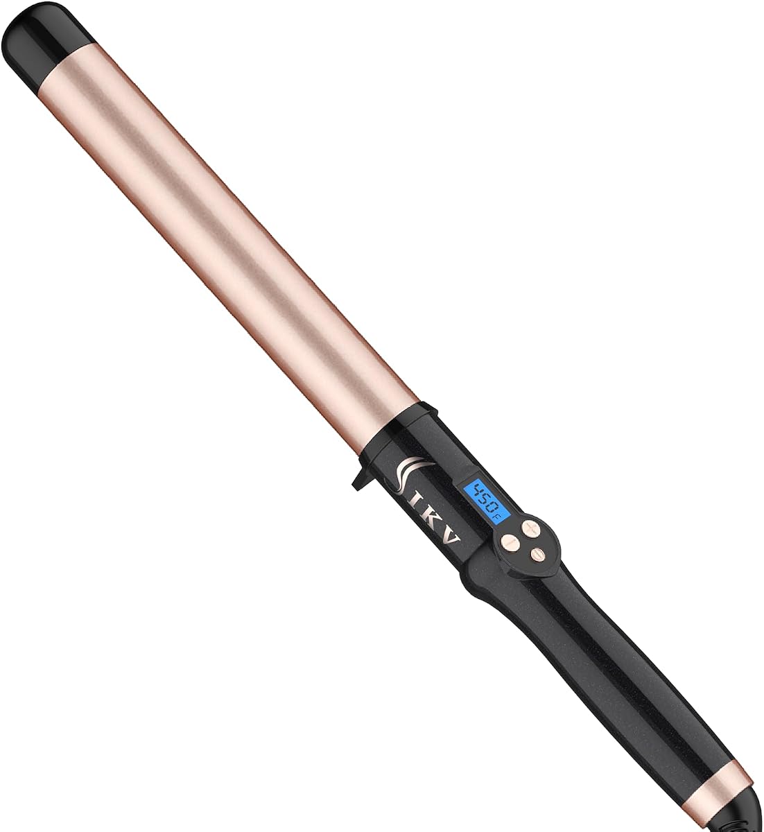 1 1/4 Inch Curling Wand for Long Hair Ceramic Long Barrel | 1.25" Hair Wand Iron Dual Voltage,10 Adjustable Temp,Fasting Heating,Less Damage & Safety