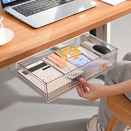Recopilación de Oficina al mejor precio. 42 Cajón Debajo del Escritorio, Organizador de Cajones Autoadhesivo para Debajo del Escritorio, cajón autoadhesivo oculto, Fácil de Instalar Debajo de la Mesa, trabajo para...