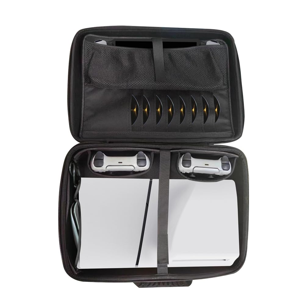 Custodia rigida per PS5 Slim Console, borsa da viaggio protettiva Borsa a tracolla protettiva Borsa a mano per il trasporto della borsa di stoccaggio