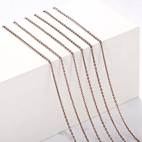 24 Pack Antique Red Copper Cable Chain Necklace Chain Necklace Twisted Link Chain For Jewelry Making (24 Inch) #TOP2