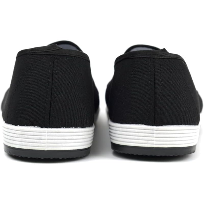 Chinese Tai Chi Kung Fu Shoes - Traditional Canvas Martial Arts, Black Rubber Sole,Classic Slip-On Canvas Shoes, Casual Comfort Walking Loafers4