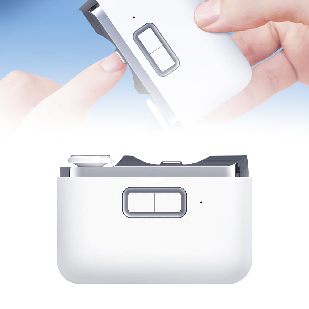 Cortaúñas eléctrico, cortaúñas automático 2 en 1, cortador de uñas eléctrico, cortador de uñas de manicura, cortaúñas de 2 velocidades, lima de uñas con luz para personas mayores, niños y adultos
