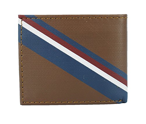 New Tommy Hilfiger Men's Leather Double Billfold Passcase Wallet & Valet (Honey Tan)2