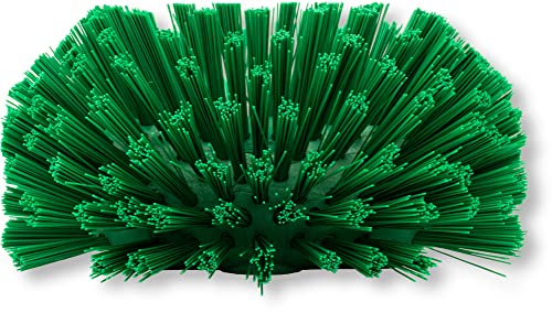SPARTA Tank and Kettle Scrub Brush Heavy-Duty Tile Brush, Color-Coded and Handle Compatible (Sold Separately) for Optimal Access In Spacious Containers, Plastic, 5.25 X 7.5 Inches, Green, (Pack of 2)