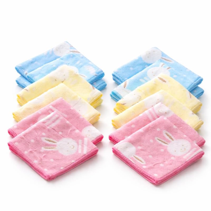 Khillayox Soft Face Towel Pack of 12 for Women, Kids & Babies – Gentle Everyday Use Multipurpose Small Towels for Face Cleaning and Daily Care