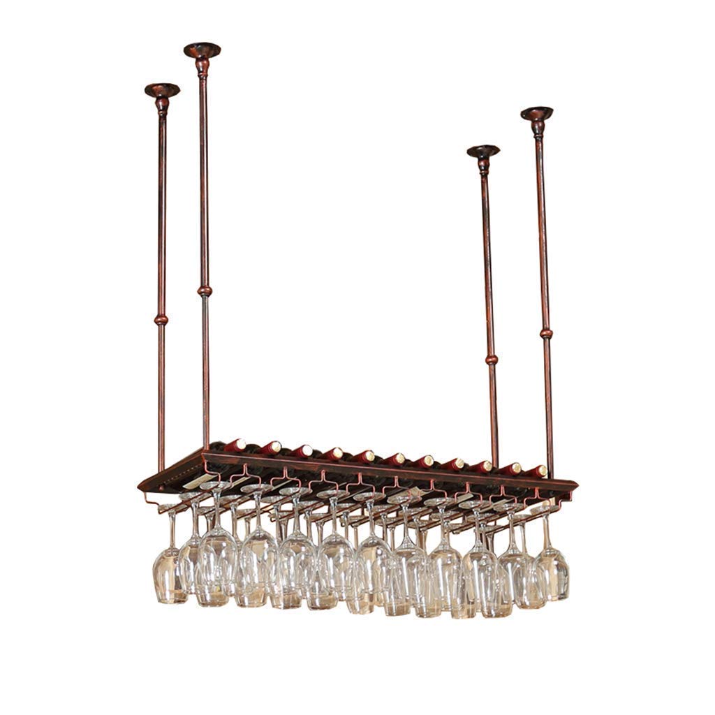 Porte-bouteilles et porte-verres au plafond 60cm casier à vin bar