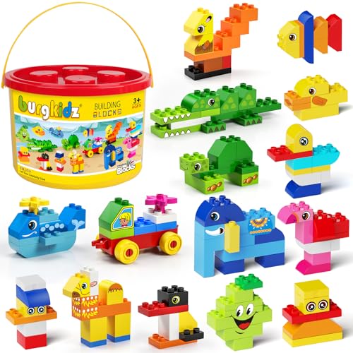 burgkidz Gros Blocs de Construction, 135 pièces Briques de Construction Créatives Classiques avec...