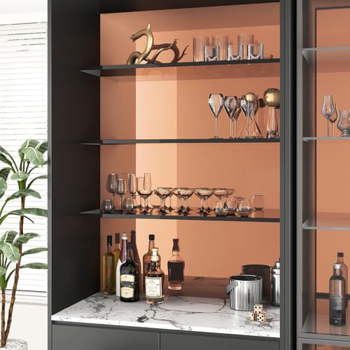WESTICK 394"x15.8" Copper Mirror Wallpaper Glossy Metallic Wallpaper Flexible Non Glass Mirror Stickers for Walls Peel and Stick Brown Gold Contact Paper for Appliance Countertops Cabinets DIY Crafts - Thumbnail 7