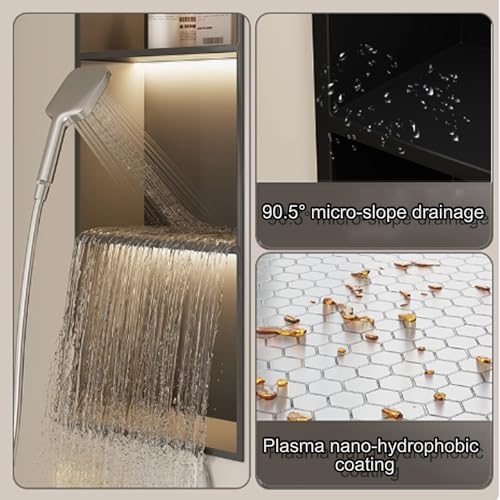 Niche de douche acier inoxydable étagère encastrée moderne cloison sèche - 4