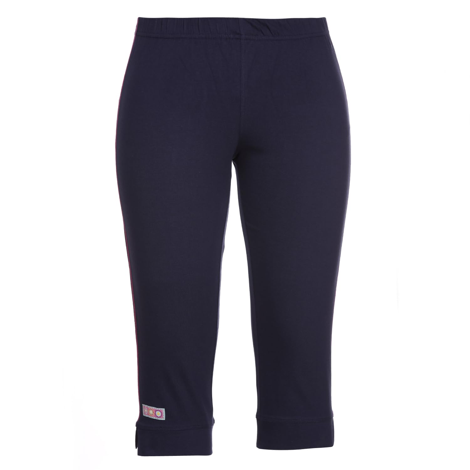 OCEAN RACE Women's Cotton Capri Pack of 2(HOT PINK/NAVY-WC-15172-M) 3